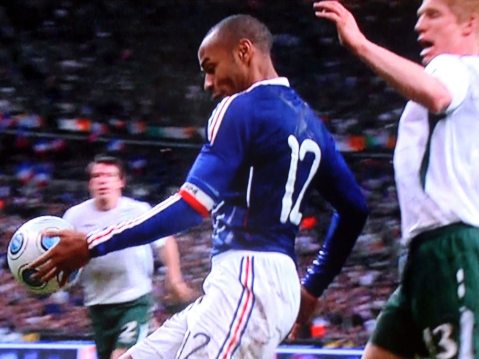 Thierry Henry's famous handball against Ireland