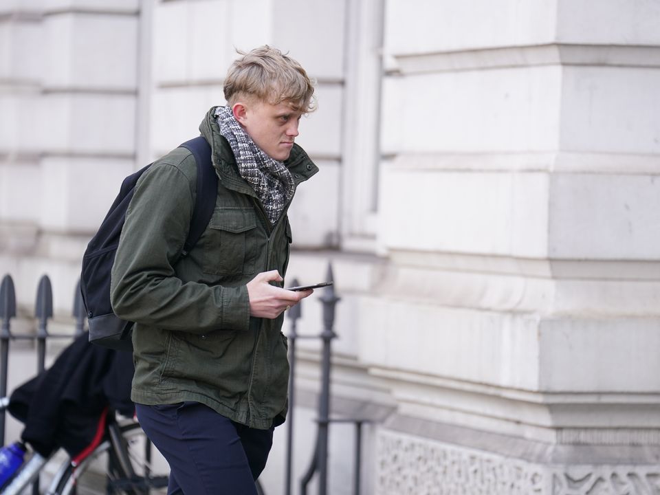 William Lloyd-Hughes arrives at Westminster Magistrates’ Court (James Manning/PA)