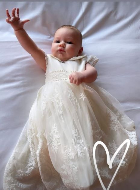 Baby Grace on her Christening day (Photo: Instagram/Kathryn Thomas)