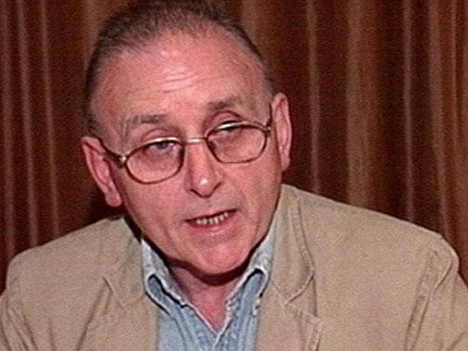 Former top Republican Denis Donaldson giving a statement on December 16, 2005, confirming he had been a British agent for two decades. Photo: BBC/PA