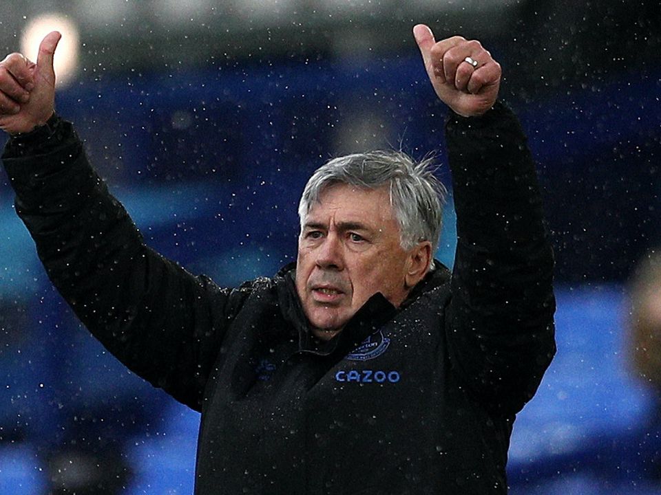 Everton manager Carlo Ancelotti believes his side can become more competitive against the top six sides (Jan Kruger/PA)