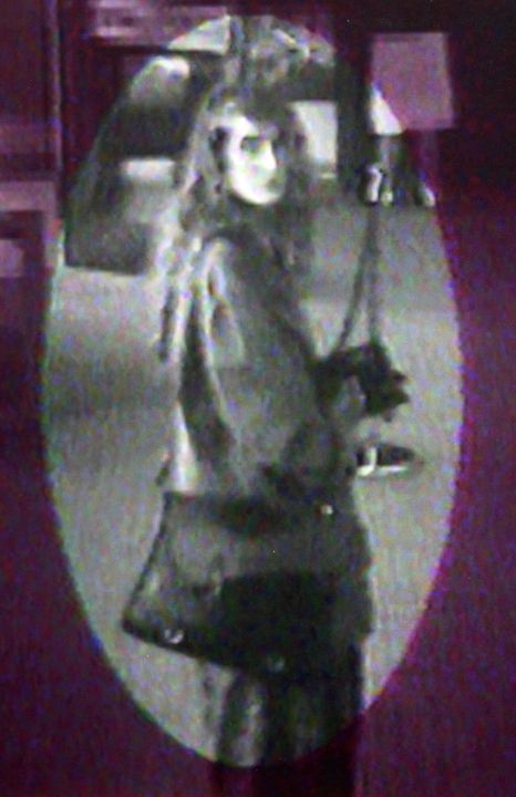 The last known image of Annie McCarrick captured in the AIB on Sandymount Road