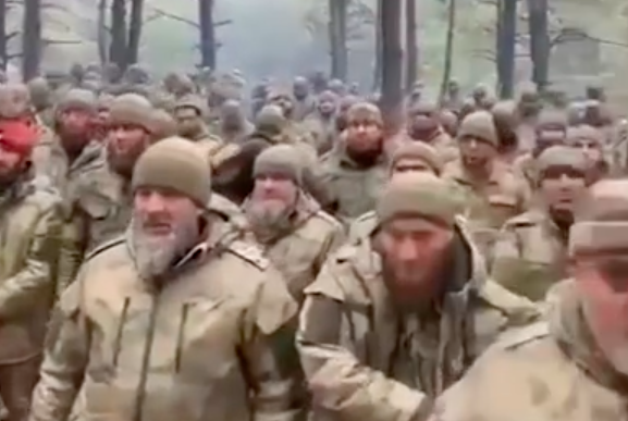 Kadyrov’s men were seen performing a collective namaz