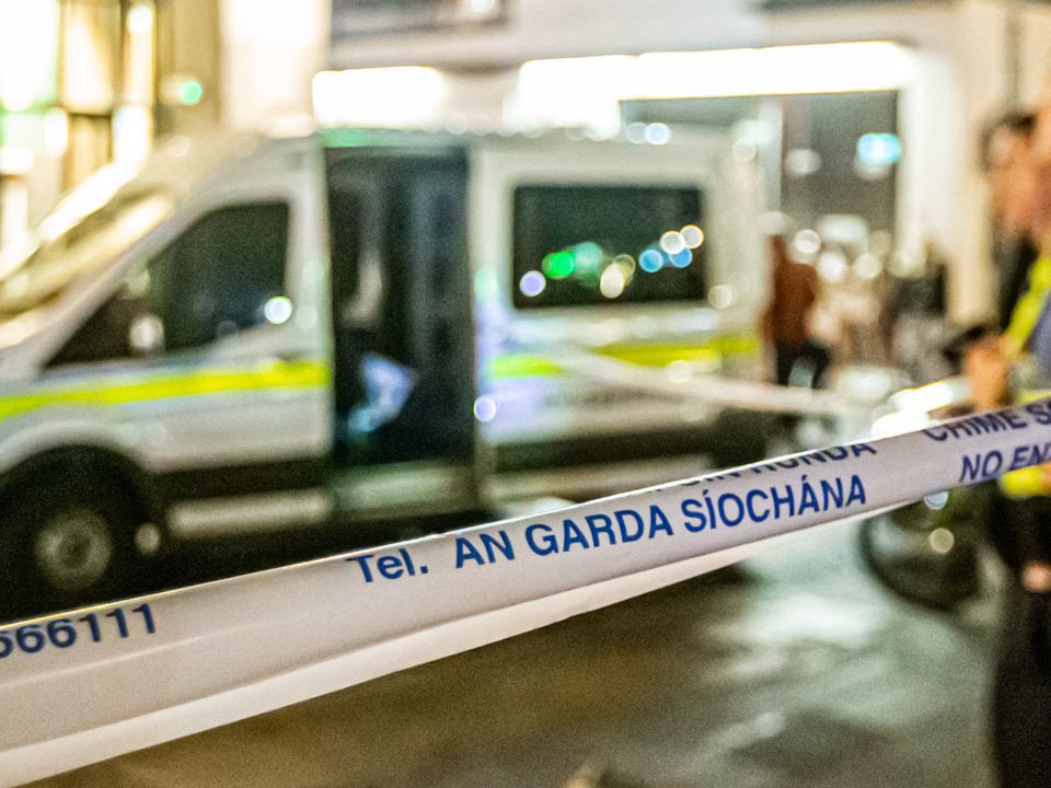 The scene of a serious assault at Temple Bar square in Dublin City centre on Friday night. Photo: Damien Storan.