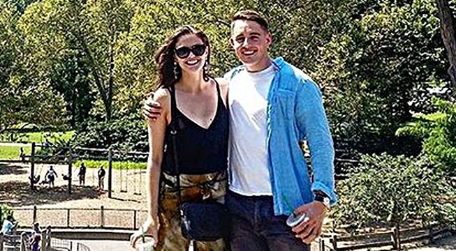 Dermot with his girlfriend Aisling Finnegan