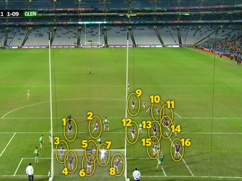The number of Kilmacud Crokes players on the pitch near the end of the All-Ireland club football final.