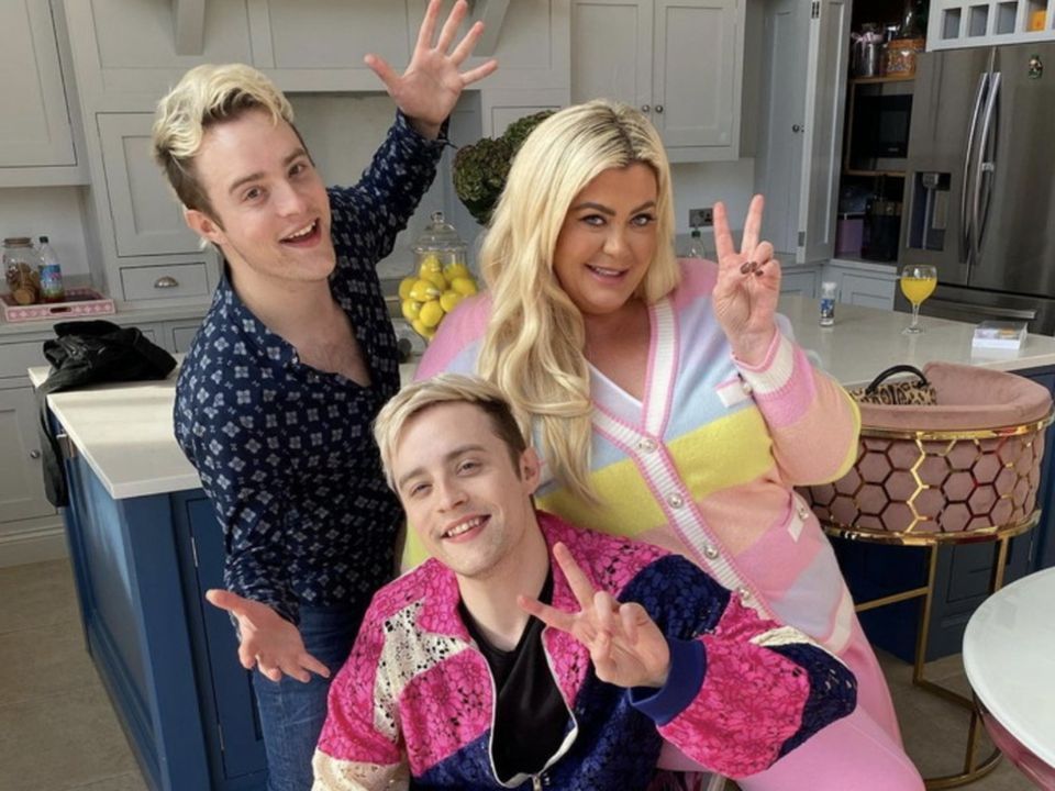 Jedward with their pal, reality star Gemma Collins