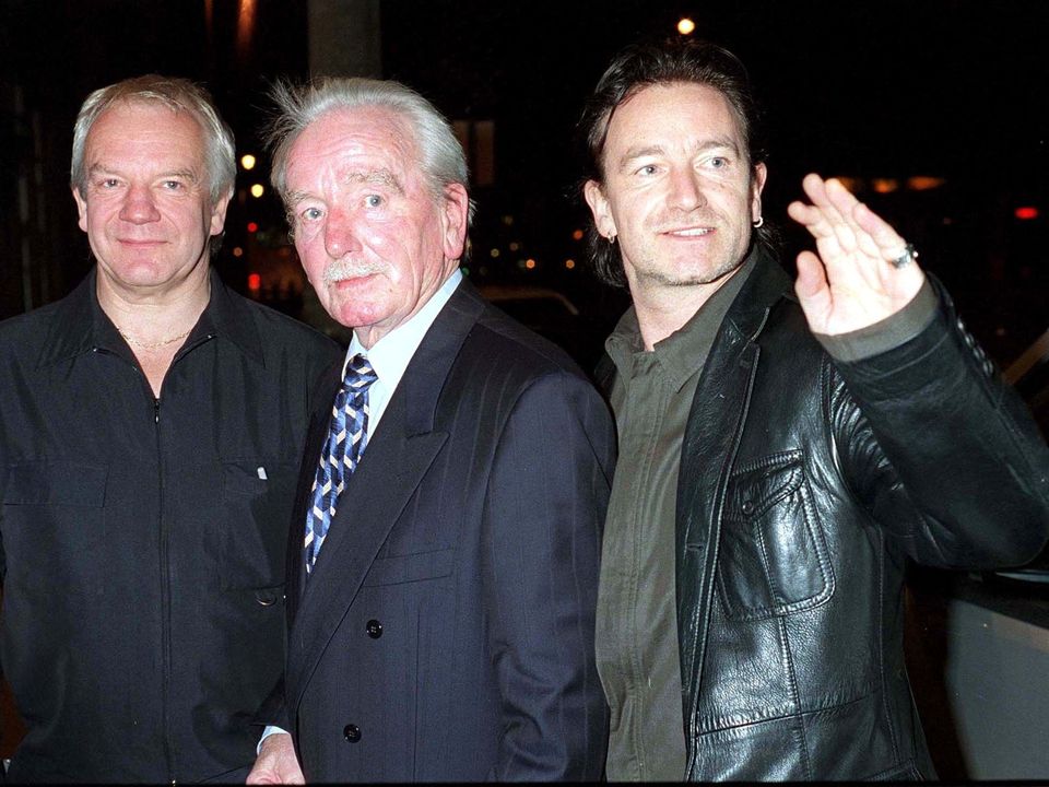 Bob Hewson with his sons Norman and Bono, who also have a half-brother