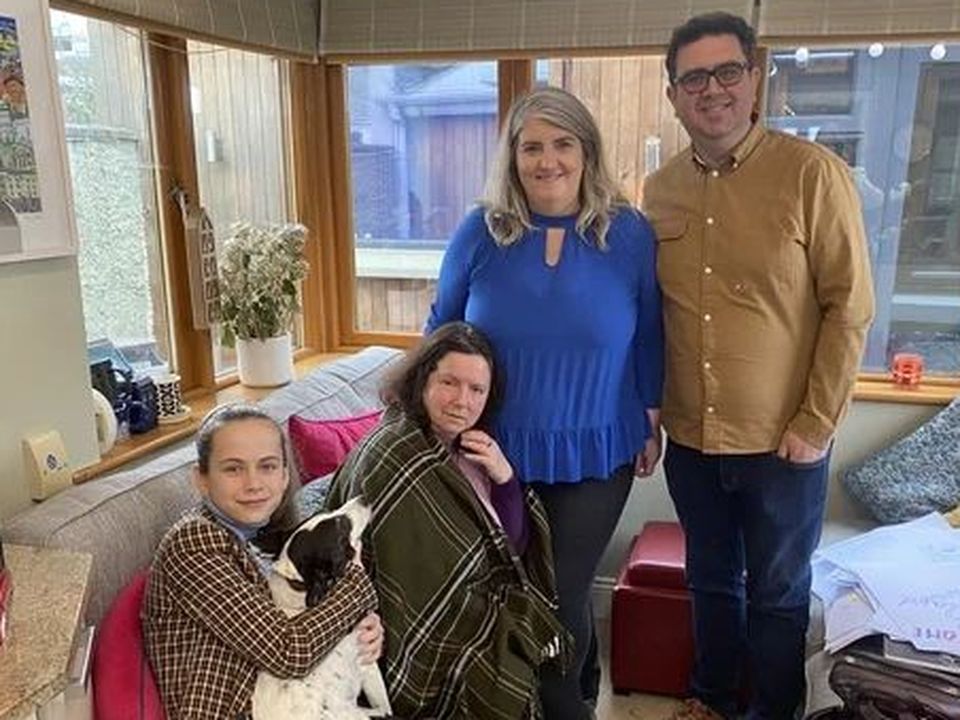 Yeva Skaletskaya with her grandmother Irina at their new home in Glasnevin with Catherine Flanagan and her husband Gary Abrahamian