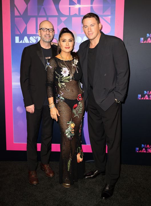 Salma and Channing with director Steven Soderbergh