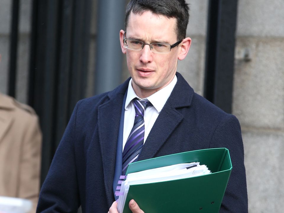 Enoch Burke at the High Court yesterday morning. Photo: Collins Courts