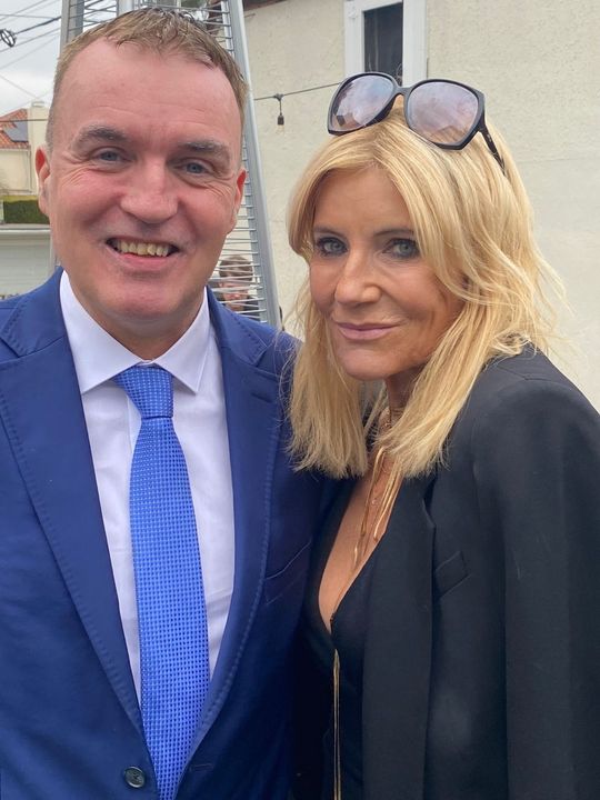 Eugene Masterson with EastEnders actress Michelle Collins