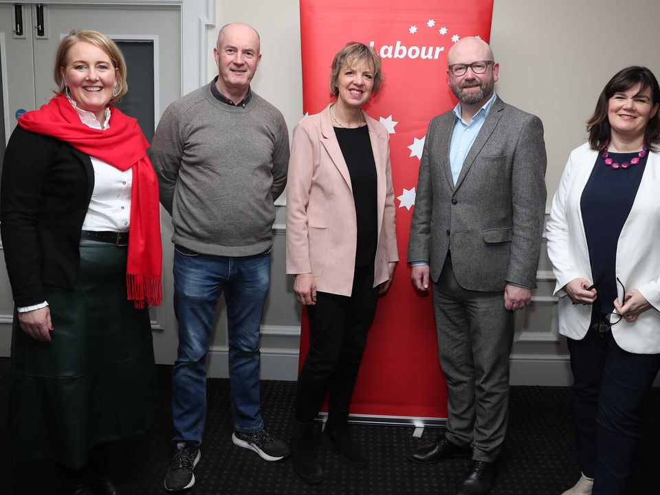 Labour Party Leader Ivana Bacik with Cllr. Elaine McGinty, Cllr. Pio Smith, Ged Nash TD and Mayor of Drogheda Michelle Hall at Monday’s meeting.