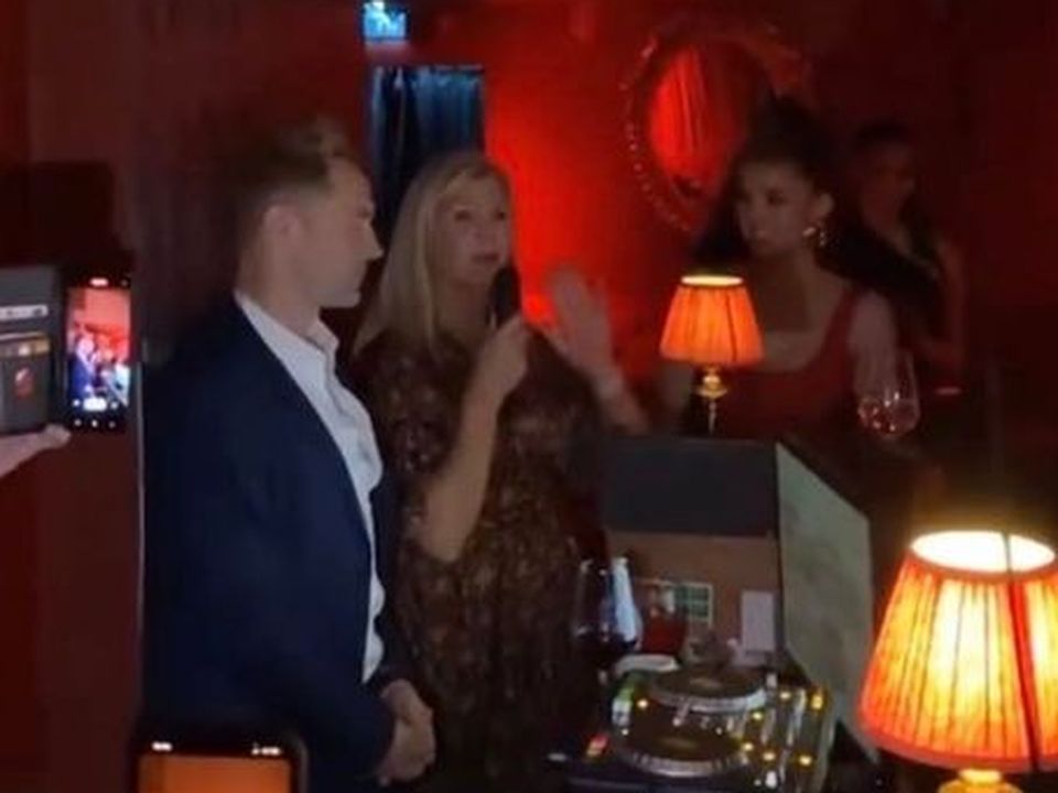 Ronan and Yvonne giving a speech at Missy's 21st birthday