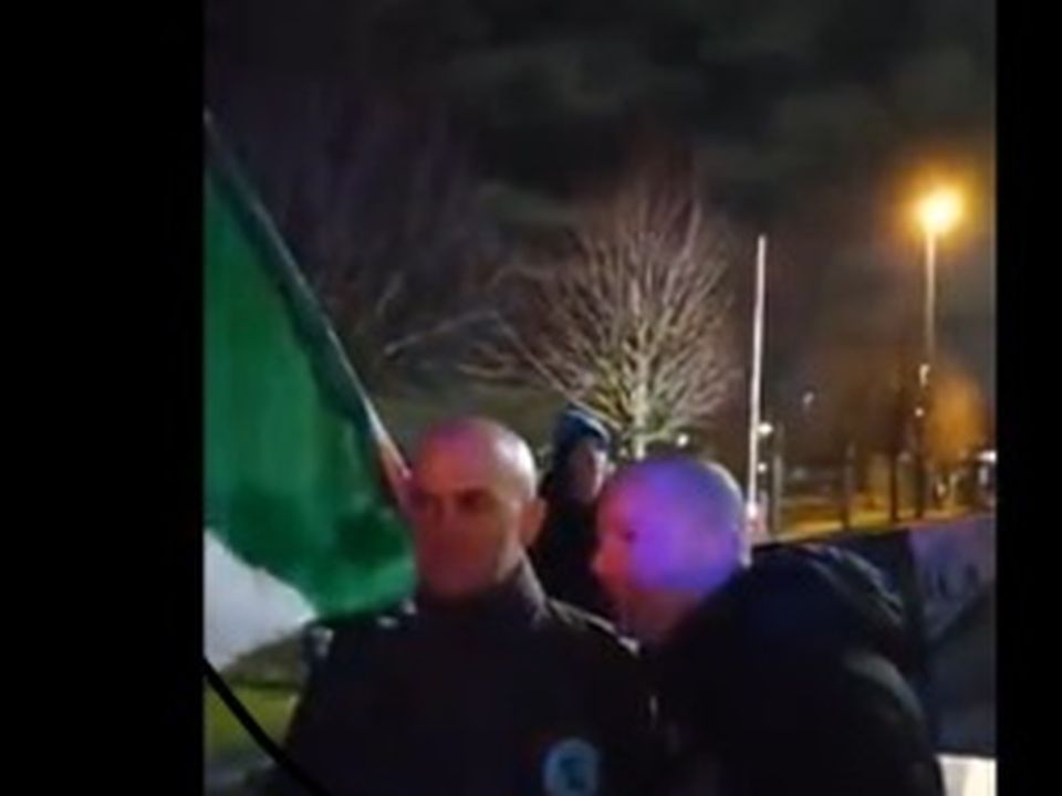 Protesters hit out at Philly McMahon at a protest in Finglas last week