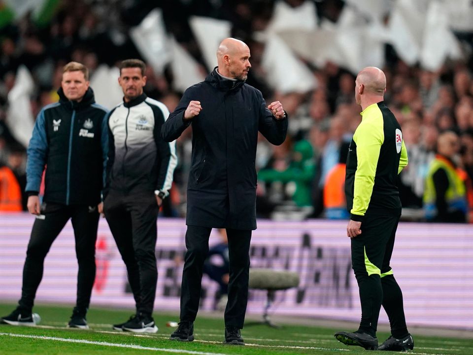 An early-season victory over Liverpool turned the tide for manager Erik ten Hag. Photo: John Walton/PA Wire.