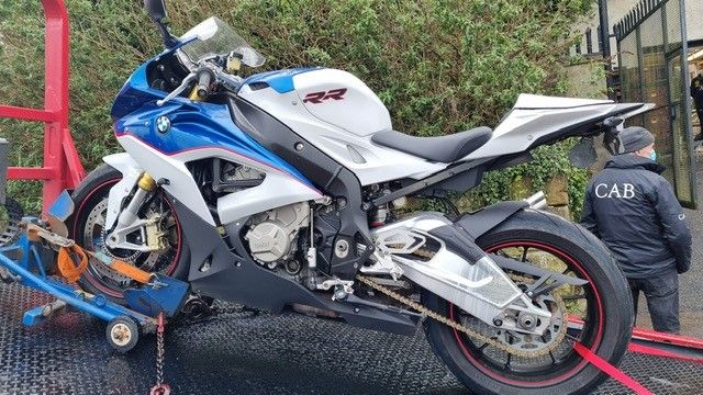 One of the motorbikes seized by CAB