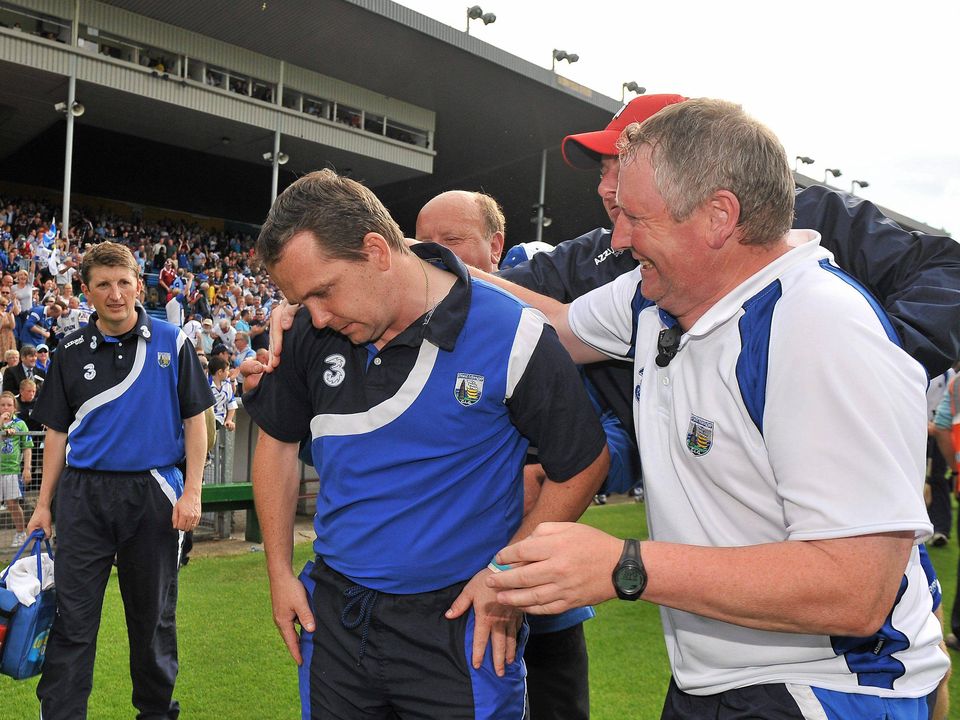 Davy Fitzgerald is congratulated after the All-Ireland Quarter Final win over Galway