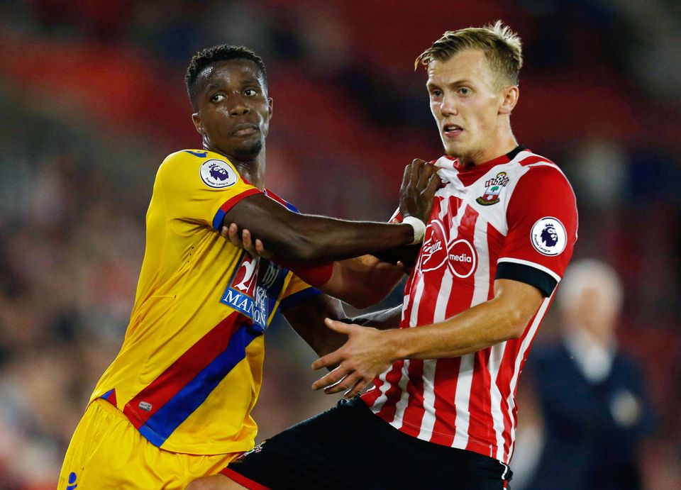 Wilfried Zaha and Ward-Prowse have had a few battles down the years (Paul Harding/PA)