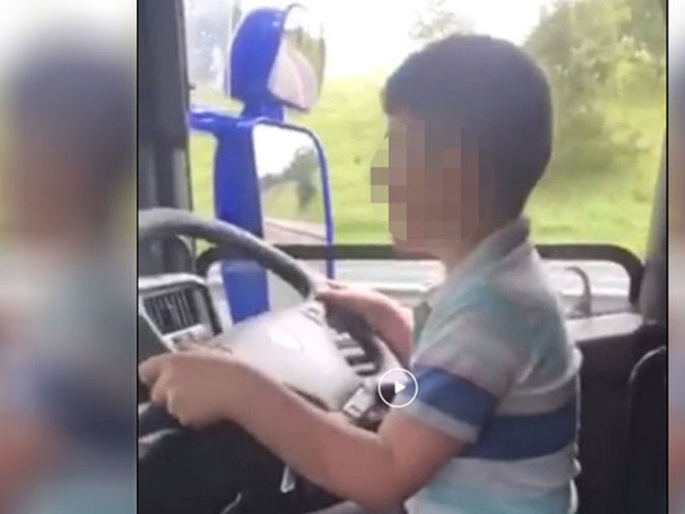 Shocking: The boy driving the truck
