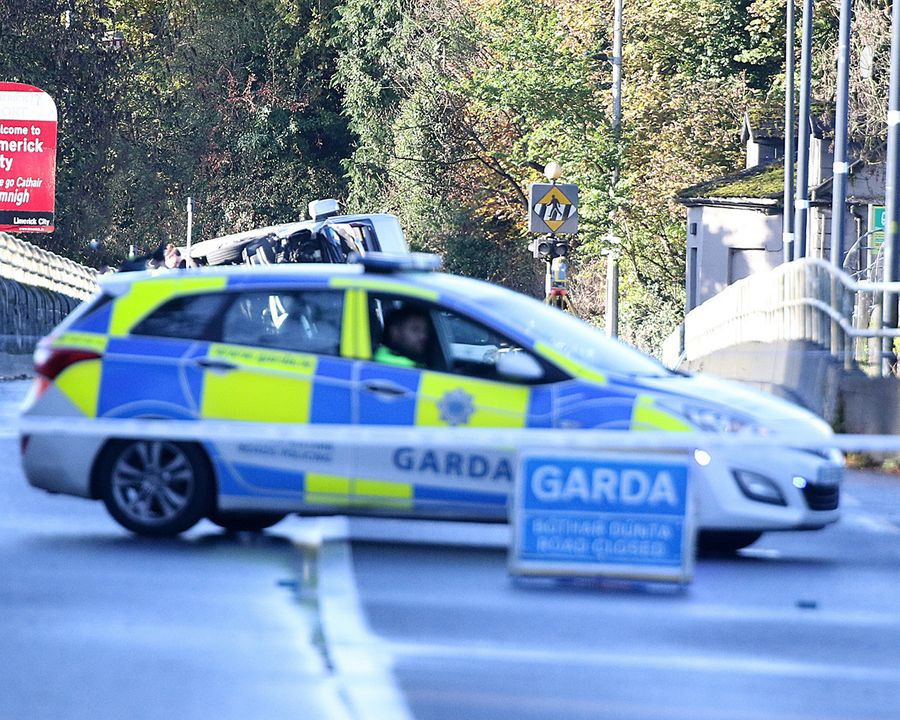 The scene of the accident that killed Darren Ryan at Athlunkard Bridge in Limerick