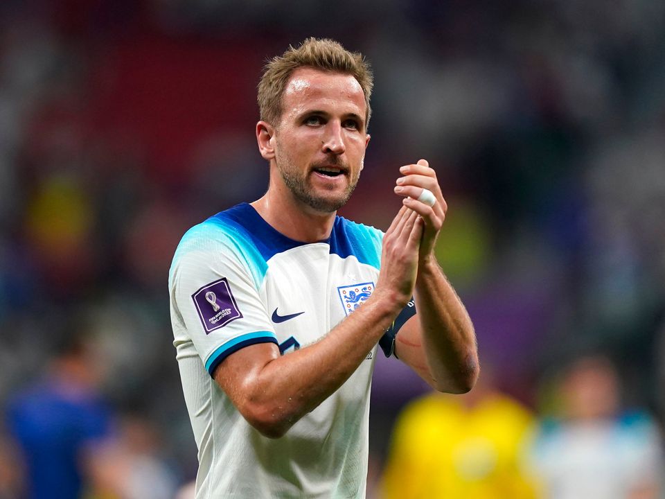 England's Harry Kane applauds the fans after England's Group B match against the USA. Photo: Mike Egerton/PA Wire