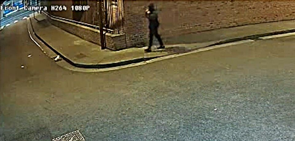 CCTV footage shows Oliver Doran  after the murder of Kwok Ping Chong