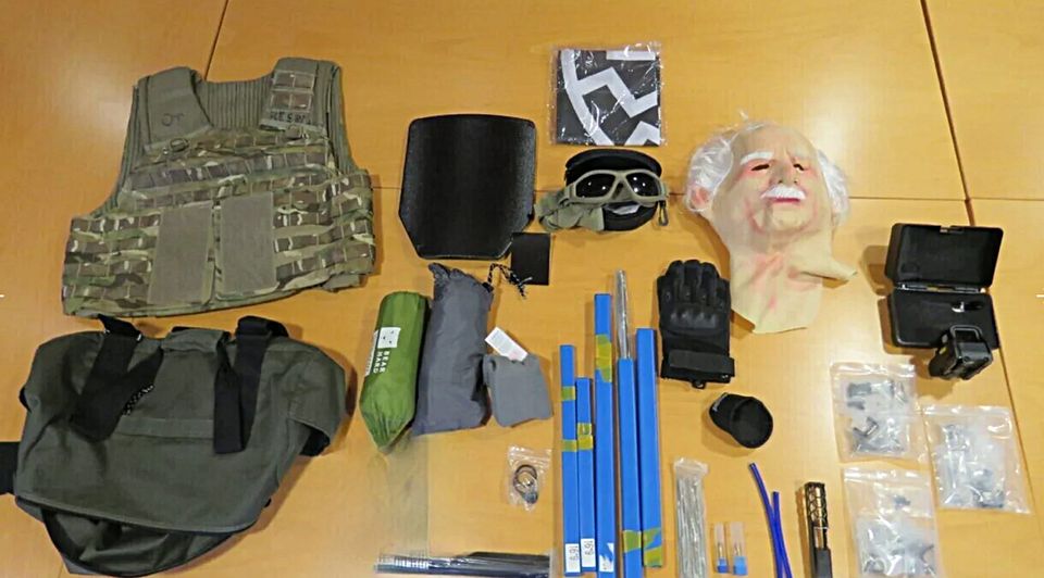 Items seized by gardai from Mark Wolf