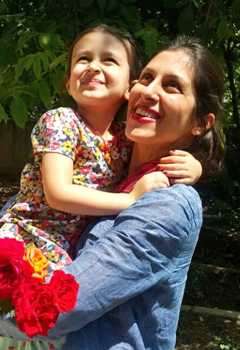Nazanin Zaghari-Ratcliffe, is pictured with Gabriella prior to her release (Free Nazanin Campaign/PA)