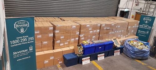 The smuggled tobacco and cigarettes seized on Friday was worth around €4.5 million