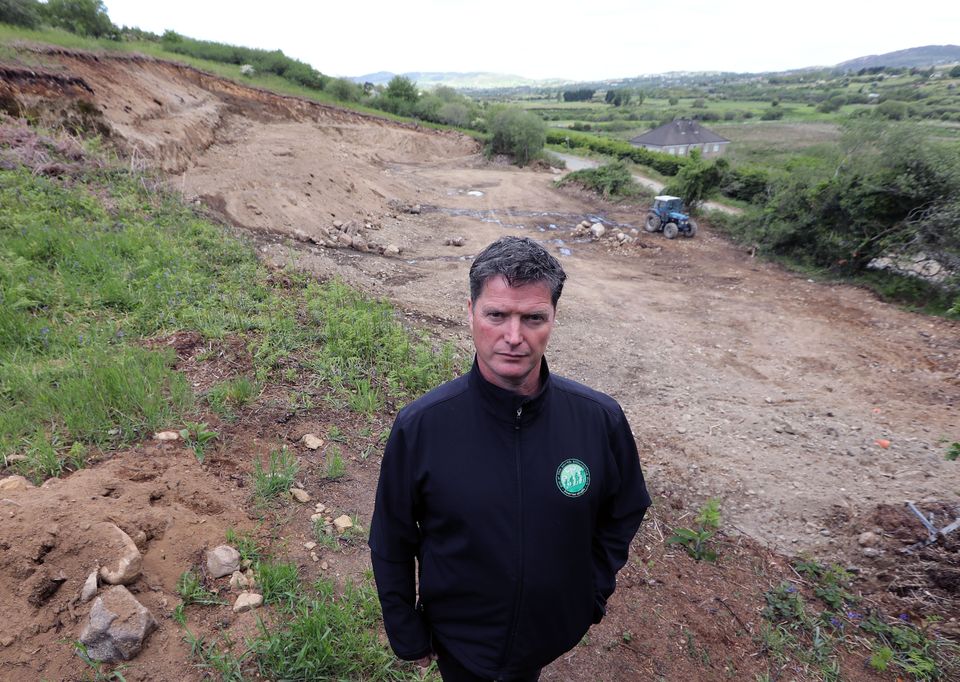 Sean Phillips, who lives adjacent to what's become a building site on the Faughill mountain on the border between South Armagh and Louth.