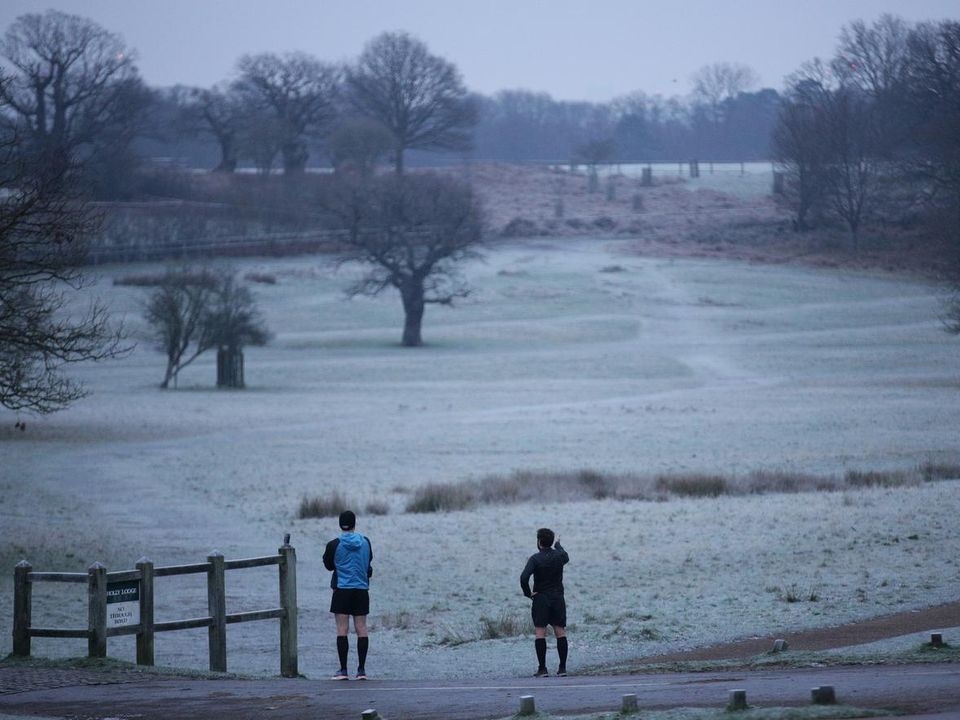 Icy weather is expected Sunday night. Photo: Yui Mok/PA.