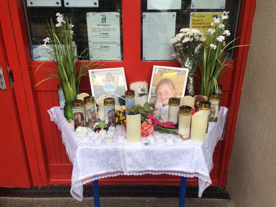A table of remembrance at St Cremin's National School in Multyfarnham, where Thelma was in senior infants