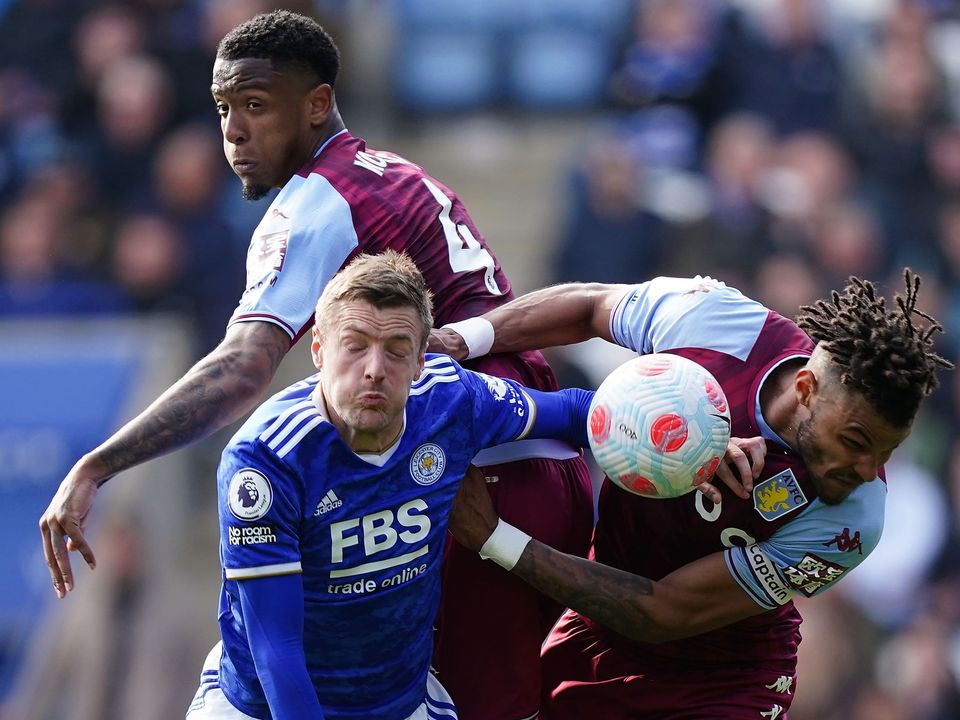 Leicester striker Jamie Vardy returned to action in a goalless draw with Aston Villa (Mike Egerton/PA)