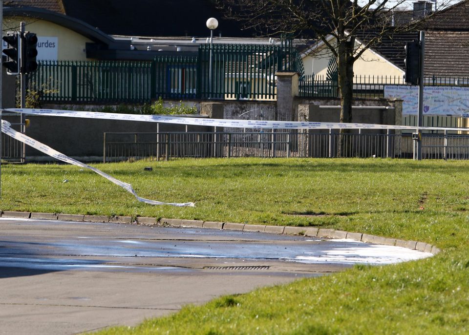 The scene where the incident took place on Hyde Road Limerick