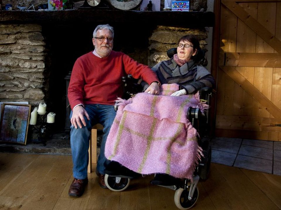 The late Marie Fleming and her partner, Tom Curran, in January 2013. She died the following December. Photo: Garry O’Neill