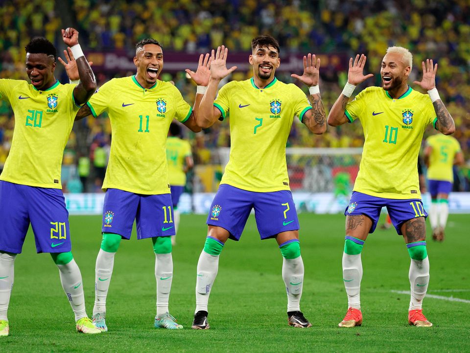 Brazil danced into the World Cup quarter-finals