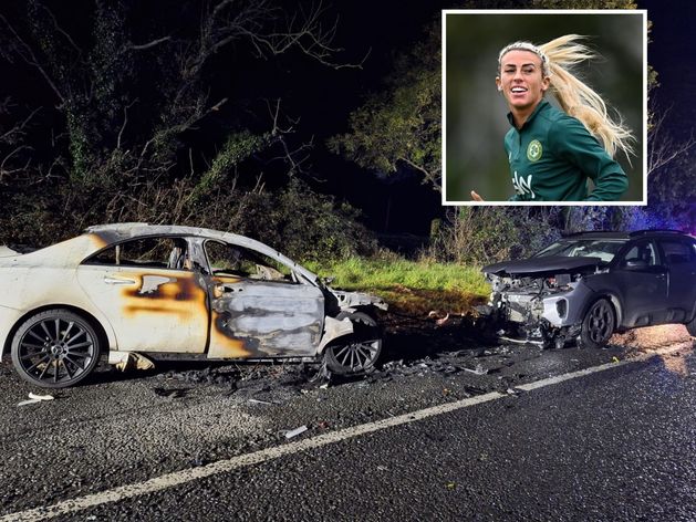 Republic of Ireland soccer star ‘pulled from burning car’ after Limerick crash