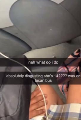 Footage of the young schoolgirl being molested on the bus was posted online