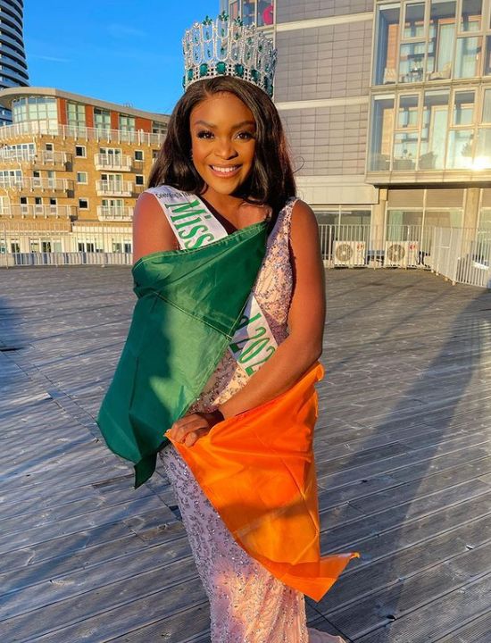 Pamela Uba after being named Miss Ireland