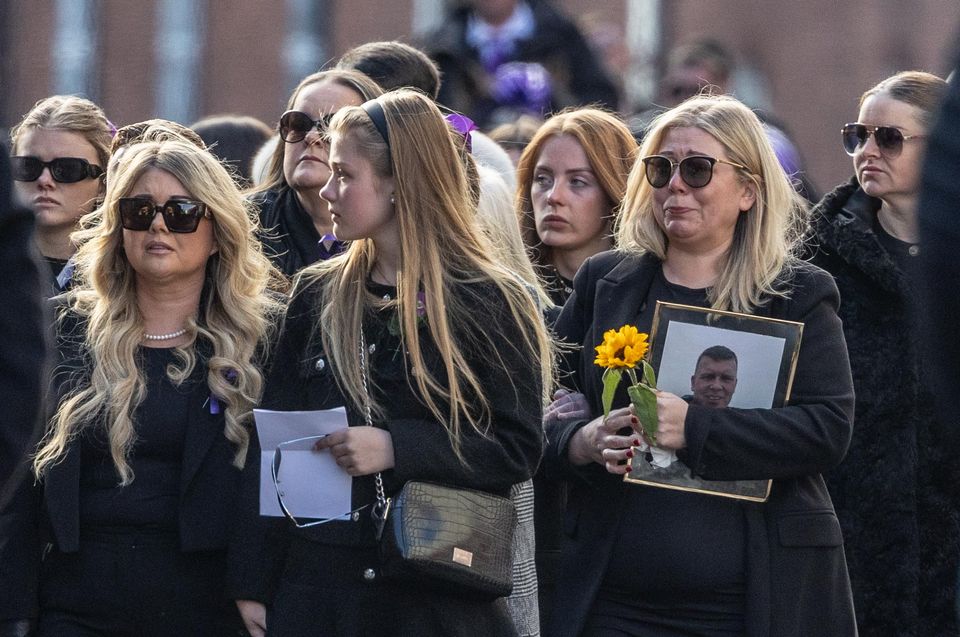 Mourners at St Catherine’s Church