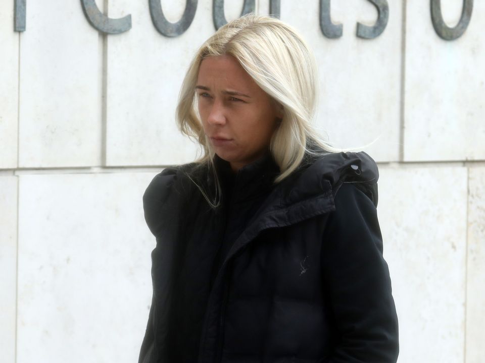 Chelsea Dooley (23) of Fortlawn Park, Blanchardstown, Dublin  pictured leaving the Criminal Courts of Justice(CCJ) on Parkgate Street in Dublin Pic: Paddy Cummins