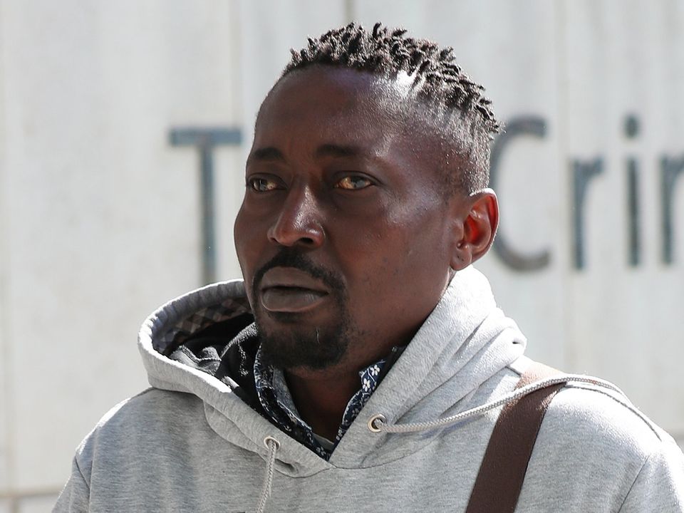 Abubaker Bello, living at a homeless shelter in Kerdiffstown House, Naas, Co. Kildare, at Dublin Circuit Criminal Court where he was jailed for two-and-a-half years. PIC: Collins Courts