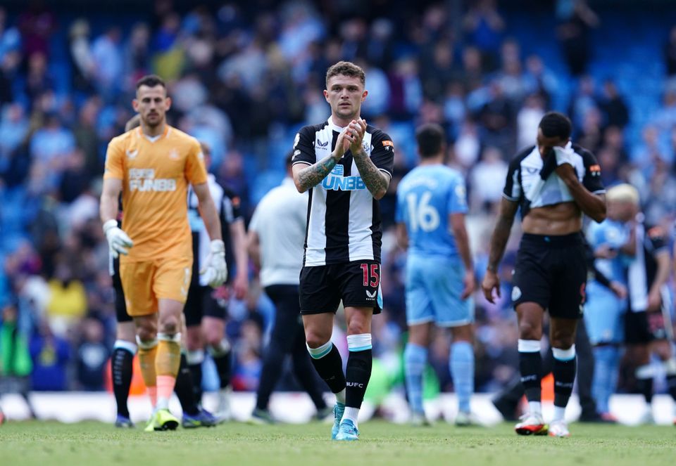 Kieran Trippier (centre) returned to action for Newcastle after injury (Martin Rickett/PA)