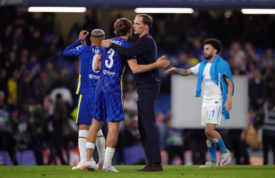 There was a disagreement between Chelsea manager Thomas Tuchel and defender Marcos Alonso on Saturday (John Walton/PA)
