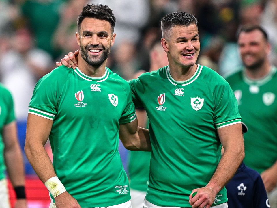 Ireland players Conor Murray and Johnny Sexton