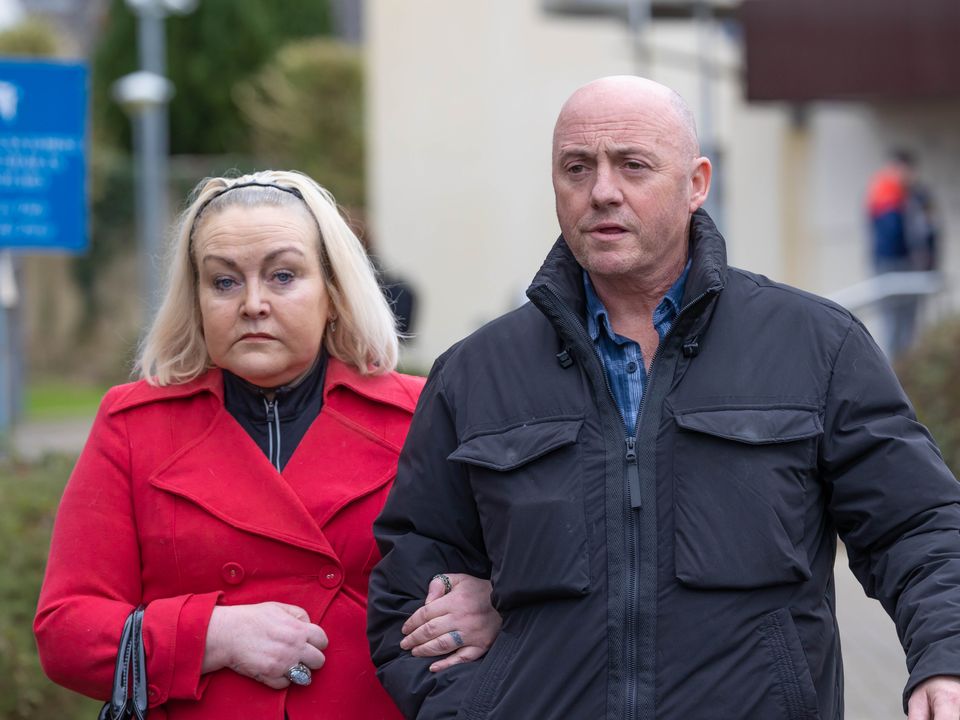 Audrey Fitzpatrick and Dave Mahon in Carrick on Shannon court today