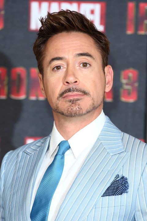 Robert Downey Jr attends the Iron Man 3 photocall  (Photo by Mike Marsland/Getty Images)