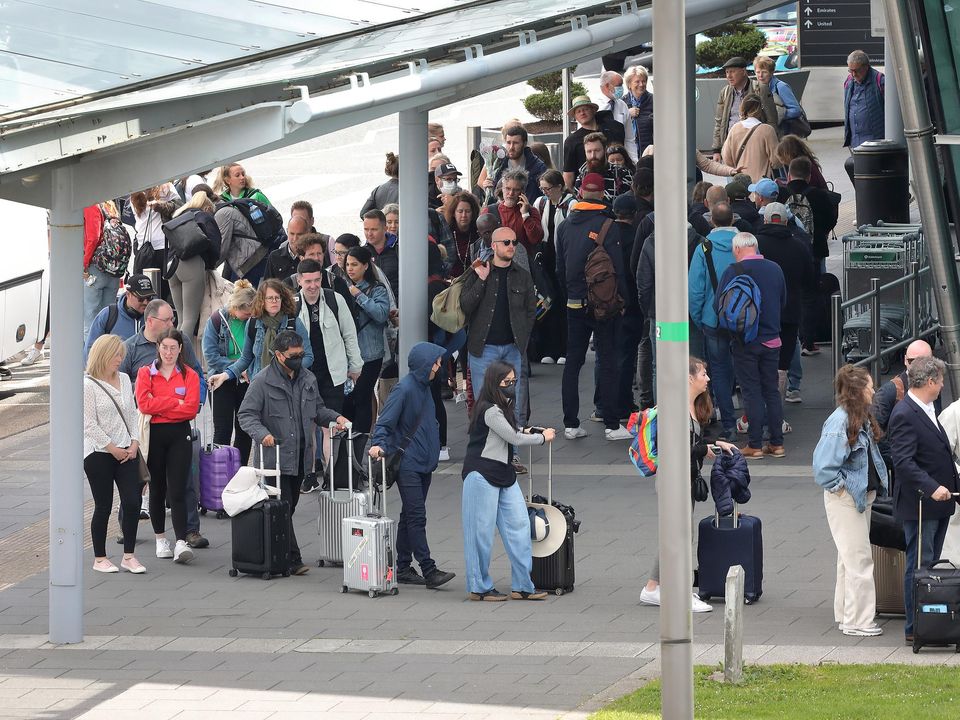 Extended delays and queues at Dublin Airport also compound the security difficulties. Photo: Frank McGrath.