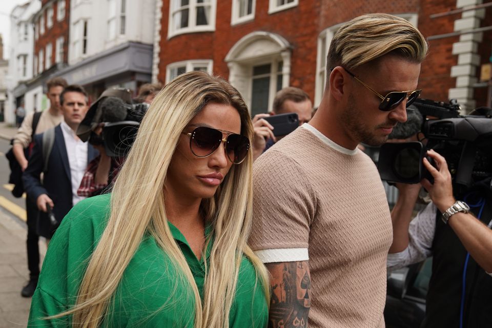 The former glamour model first announced she was engaged to salesman Carl Woods in 2021 (Gareth Fuller/PA)